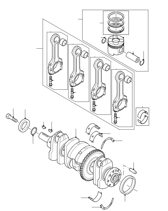 Crankshaft, Pistons, Conrods & Bearings